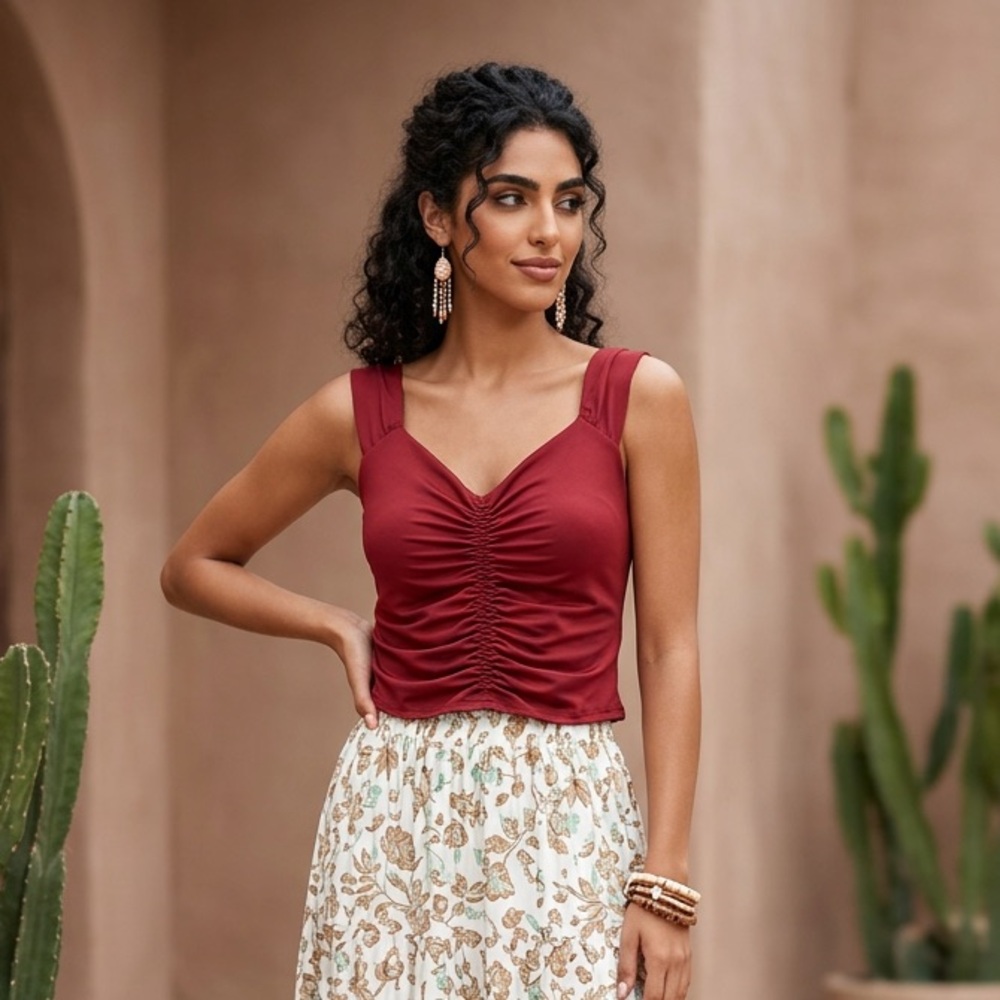 Burgundy Sweetheart Tank Top - Picture 4 of 7
